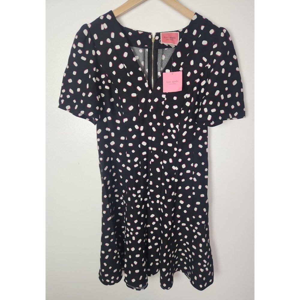 Kate Spade Women's Sz. 8 Mallow Dot Crepe Dress NWT